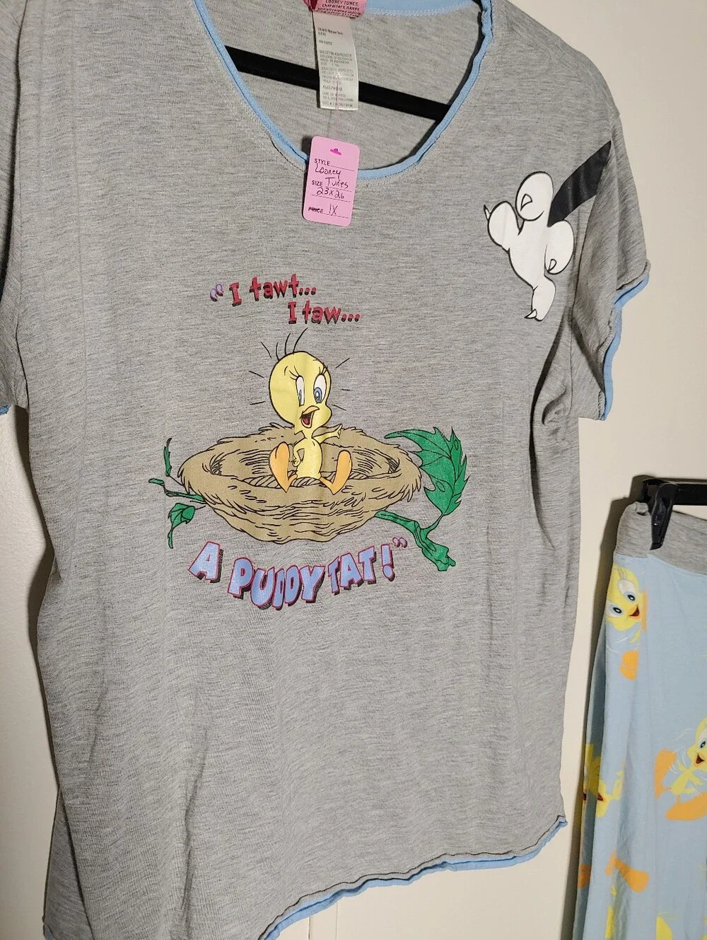 Looney Tunes 1X Tweety Super Cute Short Sleeve Lightweight Pajama Set